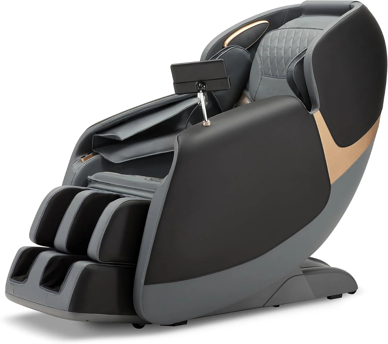 ROTAI Zero Gravity Massagestoel voor het hele lichaam, 3D-robotische handen met SL-spoor massage van de wervelkolom Shiatsu, Bluetooth-luidspreker, rugverwarming (zwart)(Zwart)