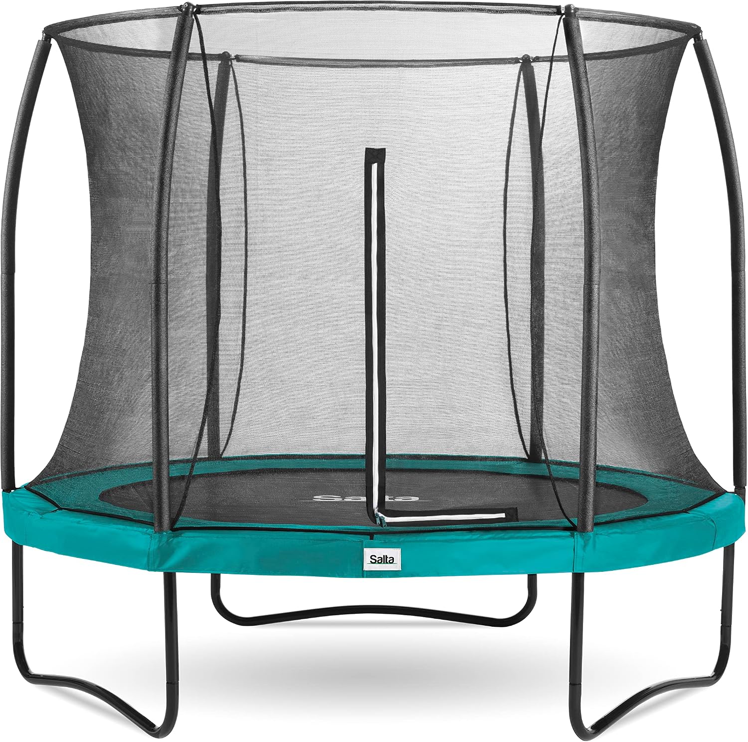 Salta Comfort Edition Ronde outdoor trampoline, tuintrampoline, diameter 183/213/251/305/366/396/427 cm, TÜV-getest, zwart/groen/roze, ronde trampoline, tuintrampoline, set met springmat,(⌀251cm/Groen)