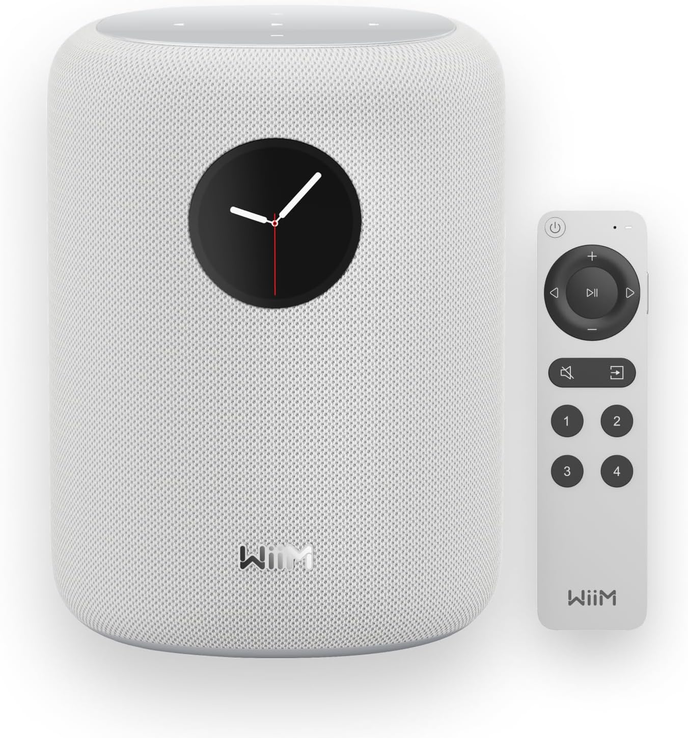 WiiM Sound slimme speaker met 1,8″ touchscreen, Hi-Res 24-bit/192 kHz, AI RoomFit™, 100 W piek, Wi-Fi 6E/Bluetooth 5.3, multiroom  stereoparing, afstandsbediening inbegrepen, Zwart(Wit)