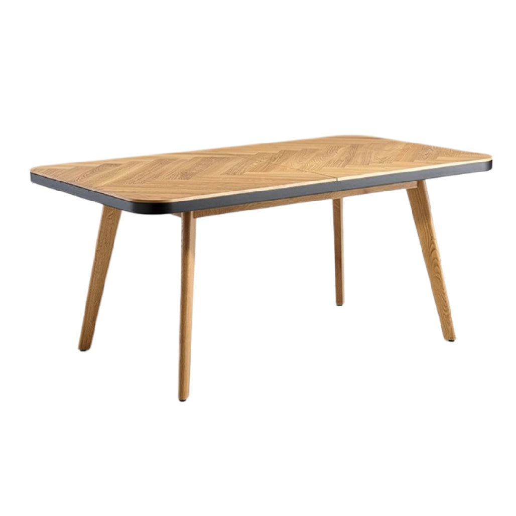 Modern Eettafel van Hout met Elegante Poten en Geavanceerd Design
