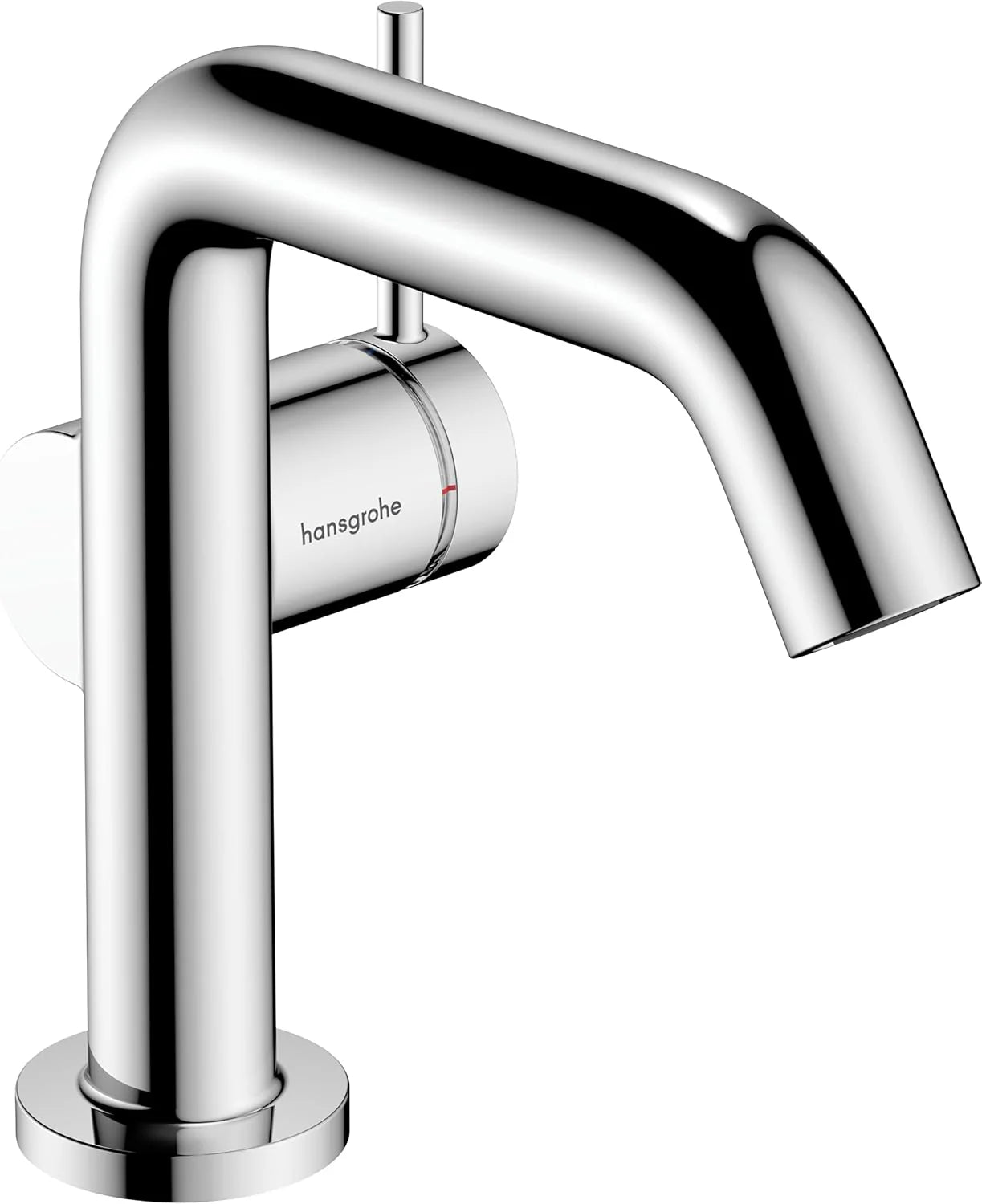 hansgrohe Tecturis S Fine - Wastafelkraan met push-open waste, energiebesparend (CoolStart)draaibaar, Wastafelmengkraan met uitloop hoogte 187 mm, waterbesparend (EcoSmart+), mat wit, 73360700(chroom/ComfortZone 110mm/zonder waste / energiebesparende)