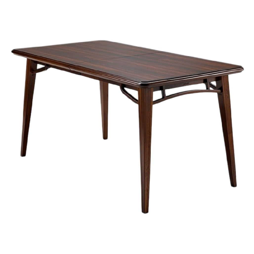 "Moderne Uitschuifbare Eettafel van Hout met Elegante Poten"
