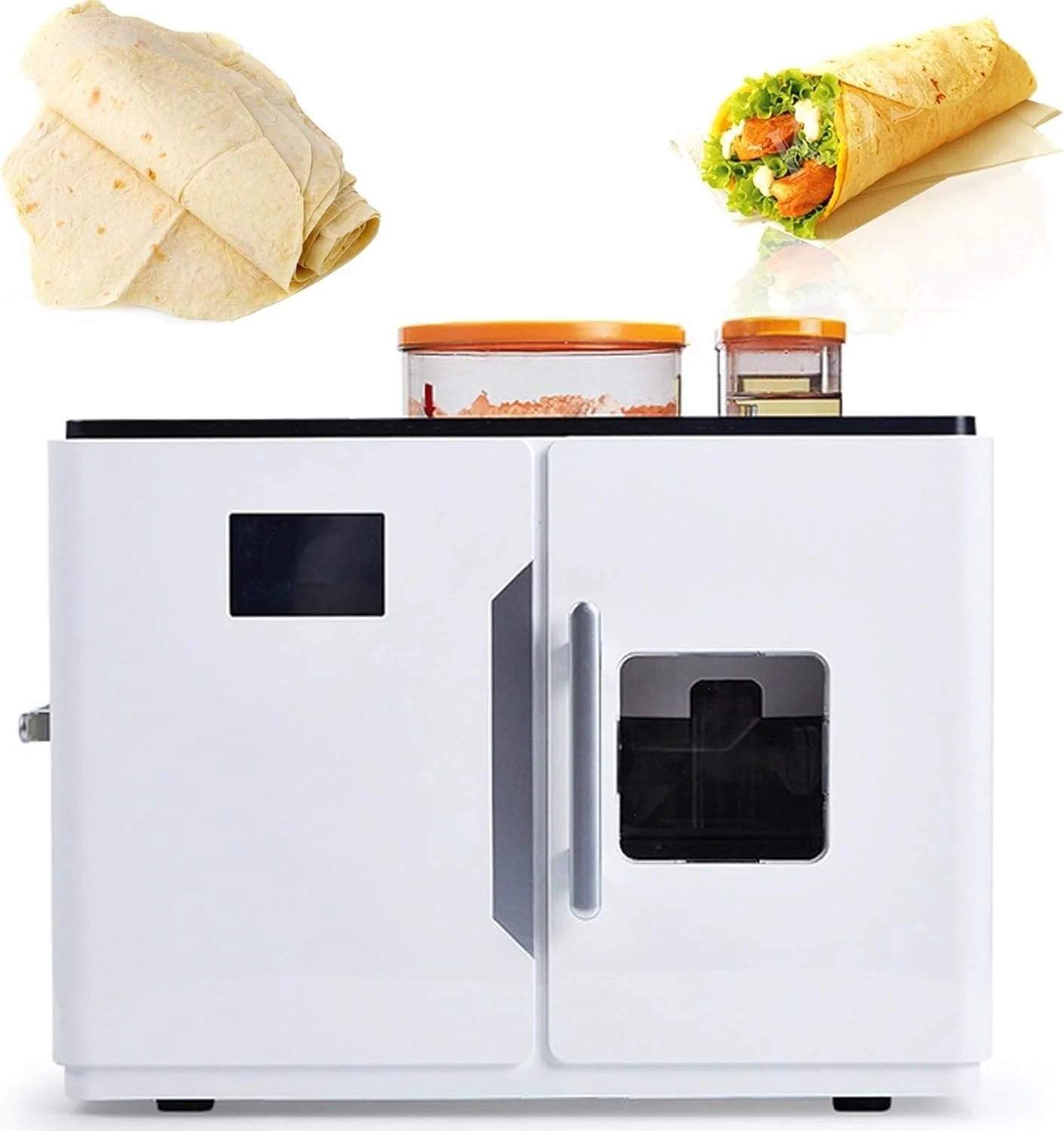1800W commerciële broodbakmachine, Rotimatic Roti Maker, volledig automatisch for Homeroti Maker Rotimatic platbrood met intelligent touchscreen, maak 20 heerlijke platbroden en tortilla's