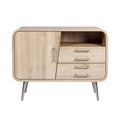 "Moderne houten dressoir met lade en deur"