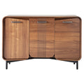 Technische Titel: "Moderne Houten Dressoir met Strakke Lijnen en Minimalistische Handgrepen"