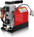 GX PUMP CS2 draagbare PCP-luchtcompressor, 4500Psi/30Mpa, olievrij, aangedreven door auto 12V DC of thuis 220V AC met adapter (meegeleverd)(Rood en Zwart)
