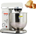 Elektrische Keukenmixer,Pizza En Bakkerijblender,3 Instelbare Snelheden,Met Eierklopper,Garde En Deeghaak,Professionele Keukenmixer Voor Het Bakken Van Koekjes,Cake En Brood StainlessSteel-7L(Wit/5L)