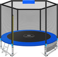 KESSER® Trampoline met Veiligheidsnet en Ladder Kindertrampoline | Trampoline voor Kinderen met Accessoires  tot 150 kg Draagvermogen(366 cm/Blauw)