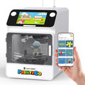 PrintyGo Mini 3D-printer voor kinderen, 600 mm/s automatisch nivellerende printer voor beginners met 5 inch touchscreen, kindveilig ontwerp, wifi-/app-bediening, voorgemonteerd voor STEM-leercadeau
