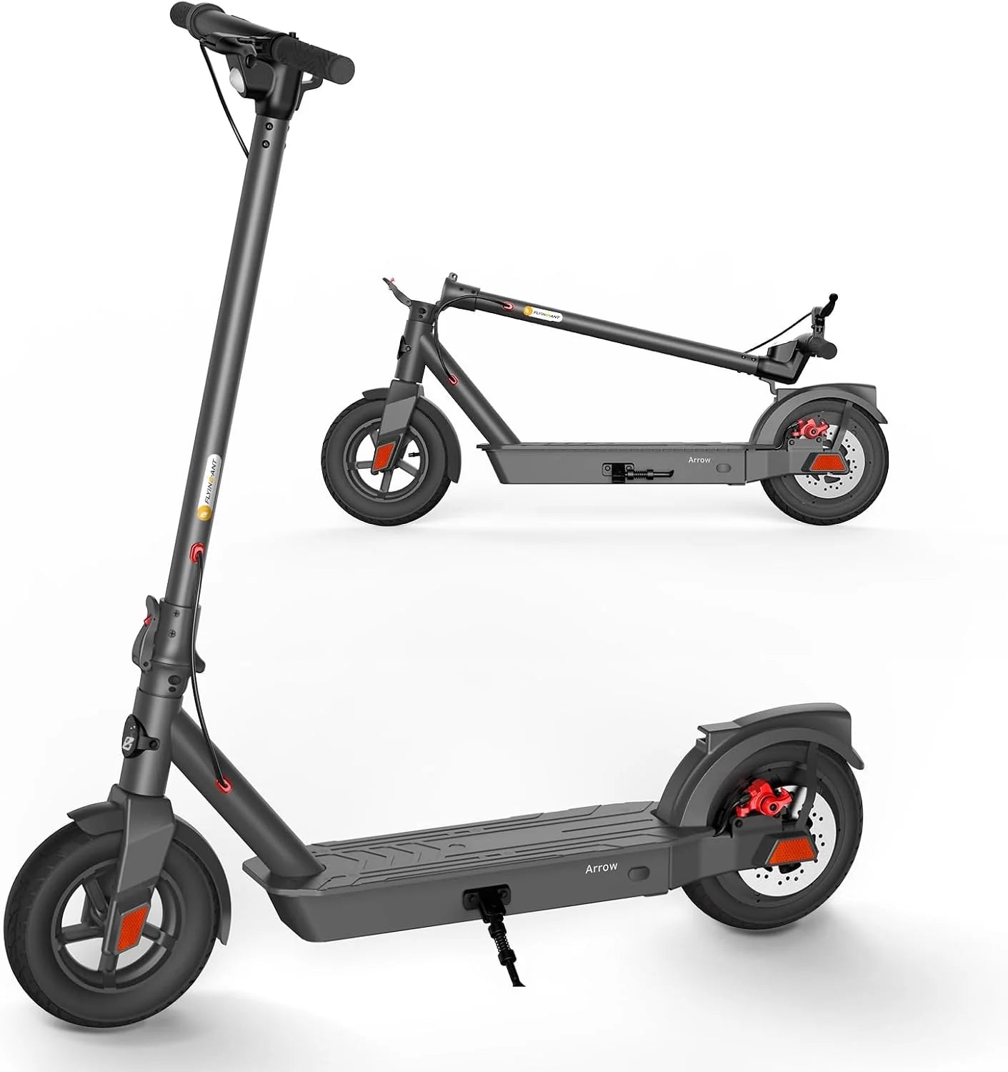 Elektrische step, draagbare 10 inch e-step, 20 km/u en 20 mijl bereik, opvouwbare elektrische step voor volwassenen en jongeren, met remsysteem en snelheidsregeling