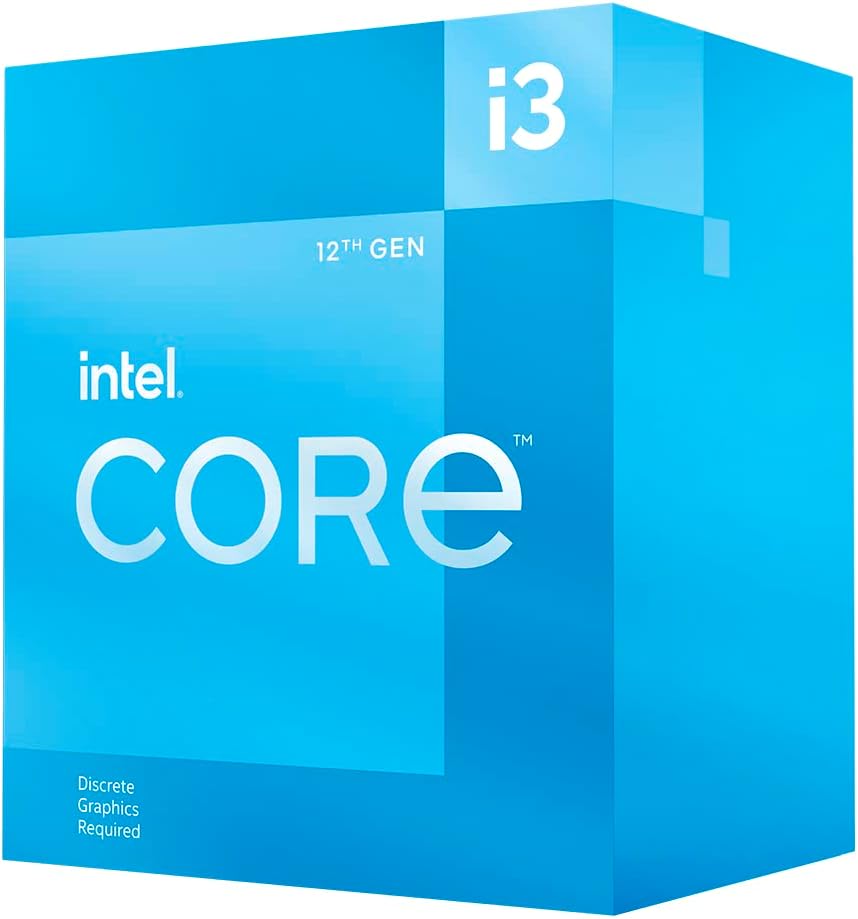IntelÂ® Coreâ¢ 12th Gen i3-12100F desktop processor, featuring PCIe Gen 5.0 & 4.0 support, DDR5 and DDR4 support. Discrete graphics required.