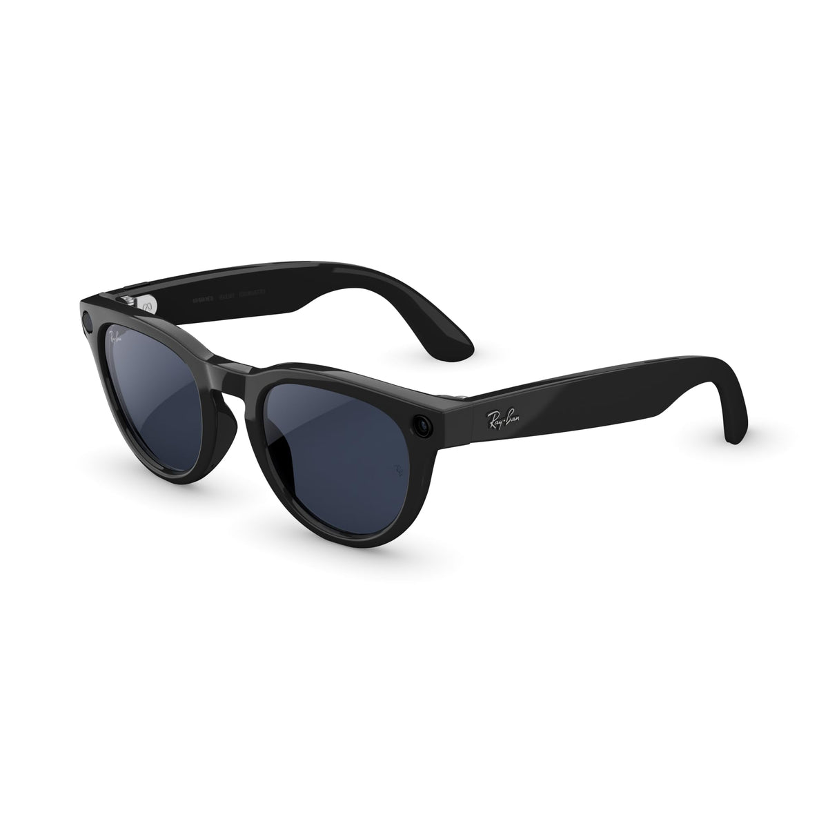 Meta Ray-Ban (Gen 2) Headliner Smart AI Glasses, Shiny Black, Green Lenses
