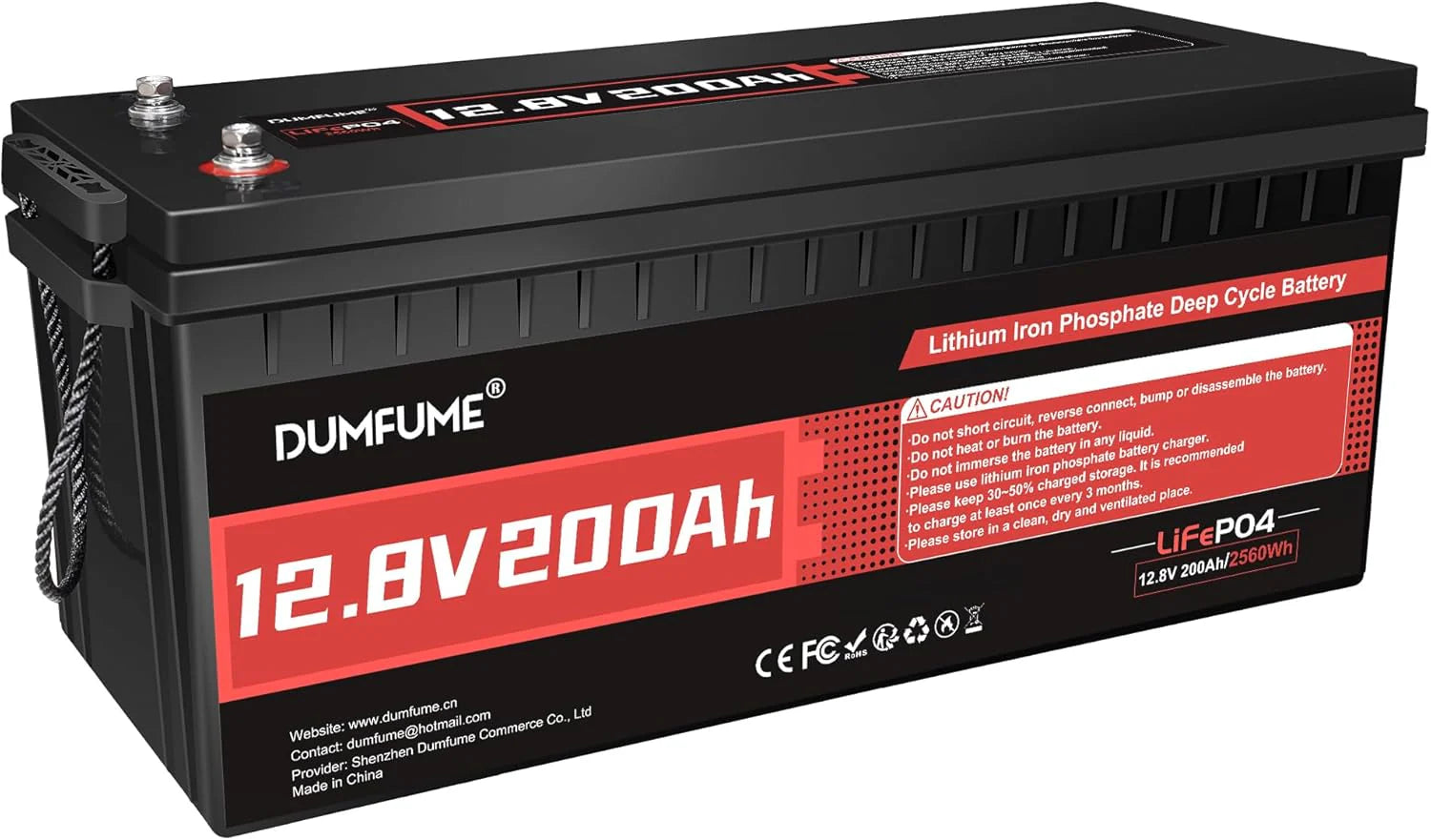2 Stuks LiFePO4 Accu 24V 100Ah, Geïntegreerde BMS 100A, 2560W Uitgangsvermogen, Tot 15.000 cycli, Thuisbatterij Ideaal voor Recreatievoertuigen, Camper, Zonne-energieopslag(12,8V 200Ah)