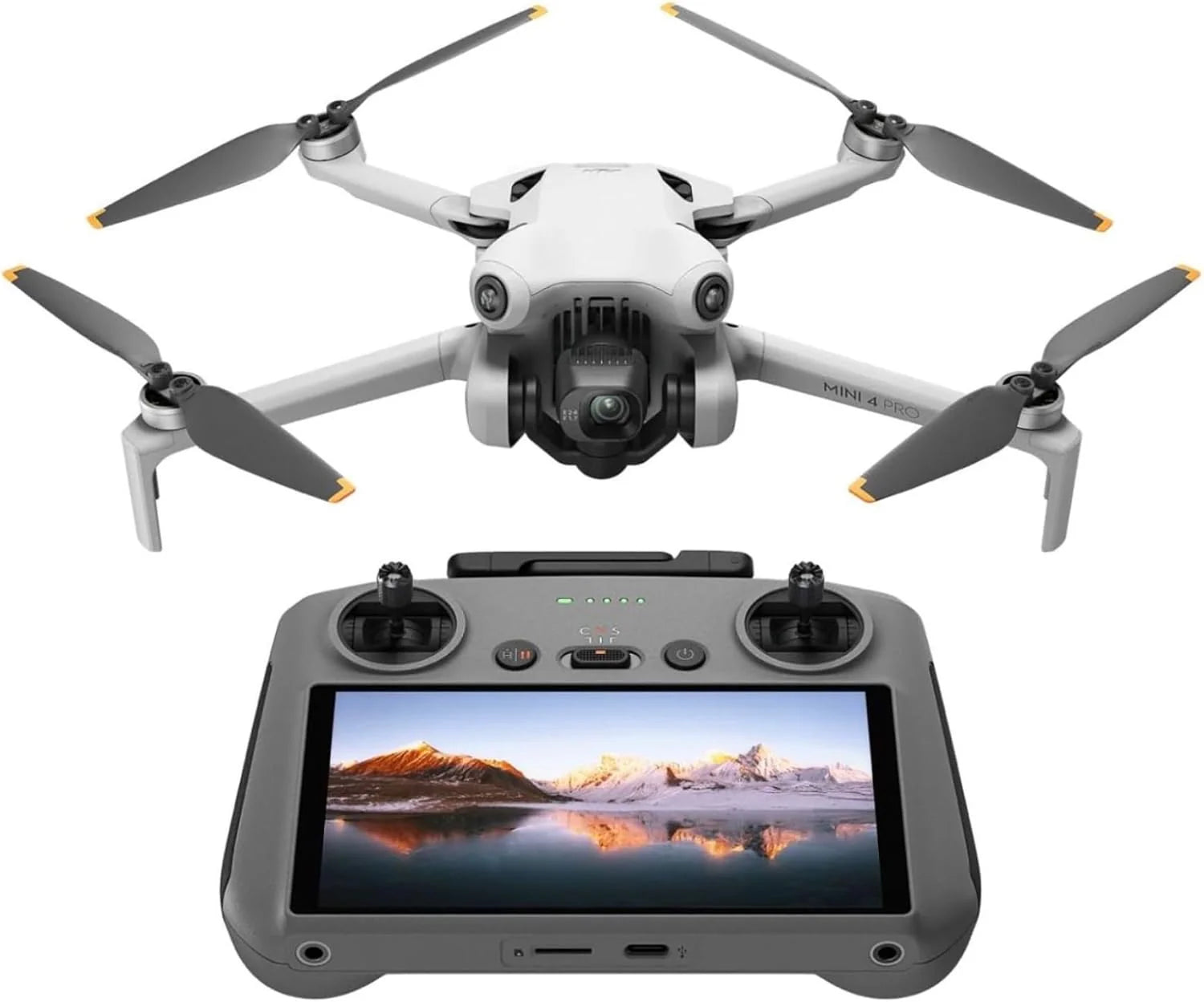 DJI Mini 4 Pro Fly More Combo met DJI RC 2 (scherm-afstandsbediening), opvouwbare minidrone met 4K-camera, minder dan 249 g, 34 min vliegtijd, 2 extra batterijen,C0(DJI Mini 4 Pro RC 2)