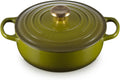 Le Creuset Geëmailleerd gietijzer Signature Ronde Sauteuse, 3.5qt., Zeezout(Olijf)
