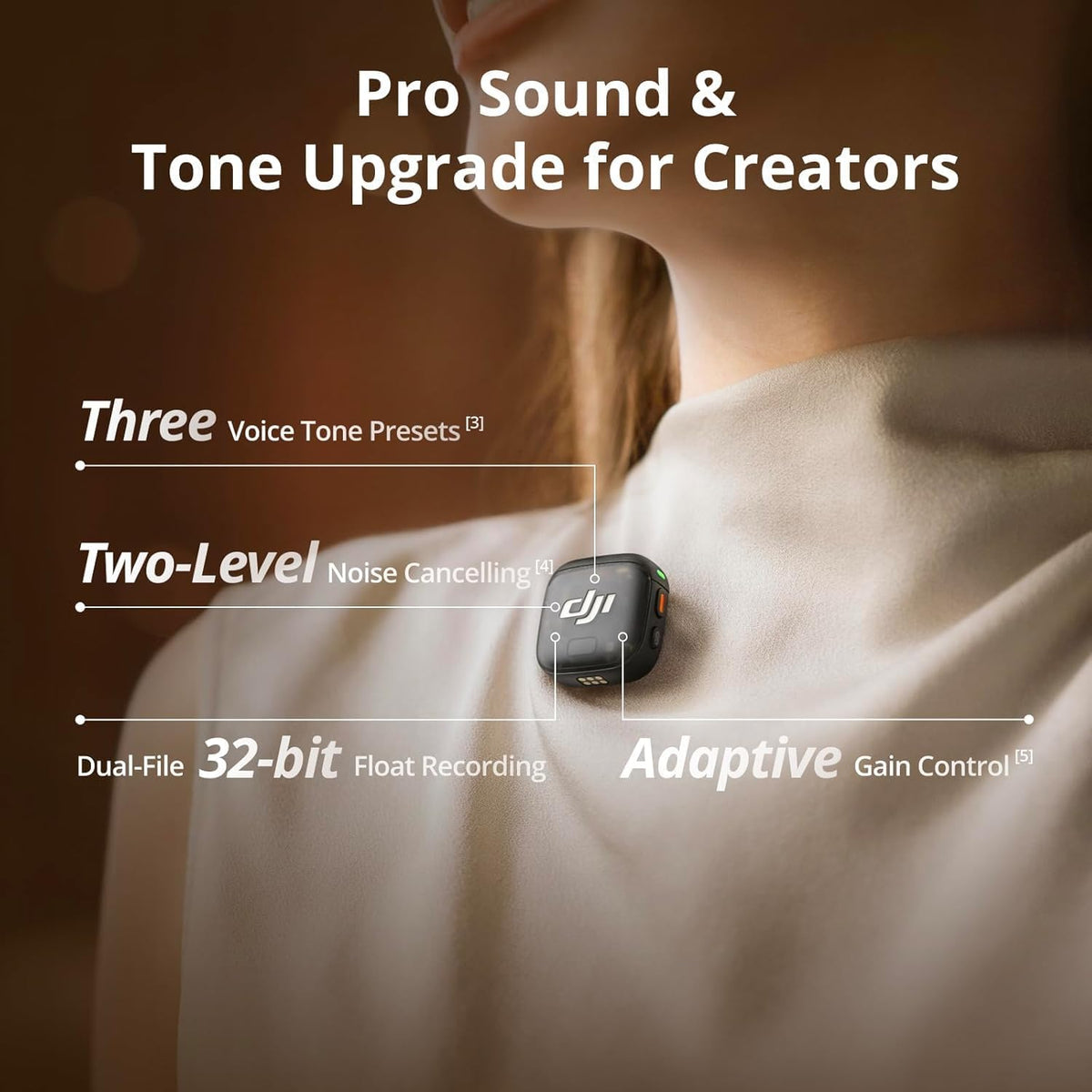 DJI Mic 3 (2 TX + 1 RX + Charging Case), Wireless Microphone Includes 1 Year NYC Care Plan