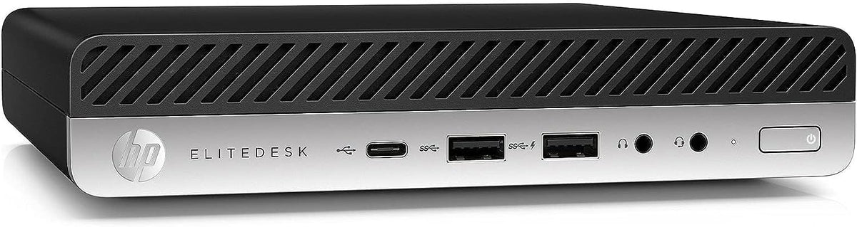 HP EliteDesk 800 G4 Mini Tiny Business PC, Intel Hexa-Core i5-8500T up to 3.5GHz, 16GB DDR4 RAM, 256GB NVMe SSD, Dual Monitor Support, WiFi, Bluetooth, HDMI, DisplayPort, Windows 11 64-bit (Renewed)