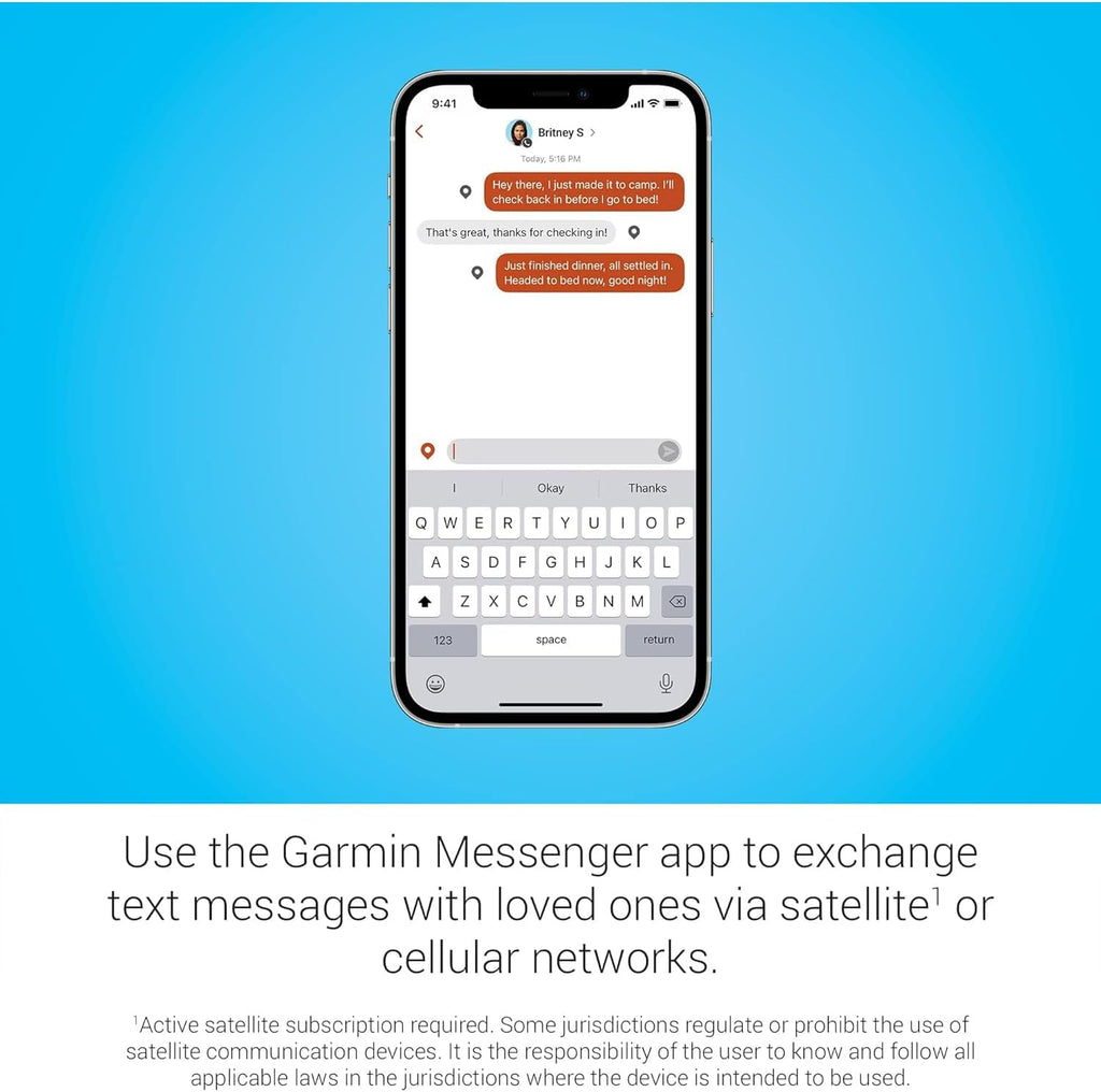 Garmin inReach Messenger Handheld Satellite Communicator, Global Two-Way Messaging with LED Brite-Nite Dome Lantern Flashlight Bundle