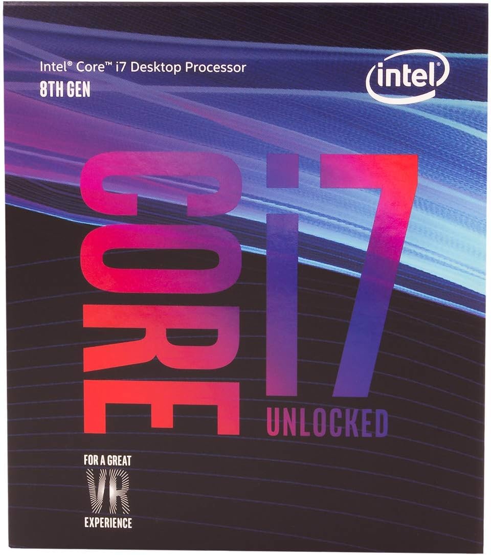 Intel Core i7-8700K Desktop Processor 6 Cores up to 4.7GHz Turbo Unlocked LGA1151 300 Series 95W