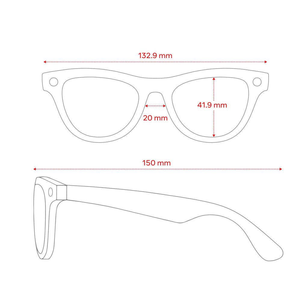 Meta Ray-Ban (Gen 1) Skyler, Shiny Black | Smart AI Glasses for Men, Women â 12 MP Camera, Open-Ear Speakers for Audio, Video Recording, Bluetooth â TransitionsÂ® Cerulean Blue â Wearable Technology