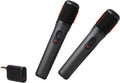 JBL PartyBox Wireless Mic - 2X Digital Wireless Microphones, Rechargeable Battery (20hrs - 700mAh), Clear Voice, Crisp Sound, Stable 2.4GHz Connection, Compatible with All PartyBox Speakers (Black)
