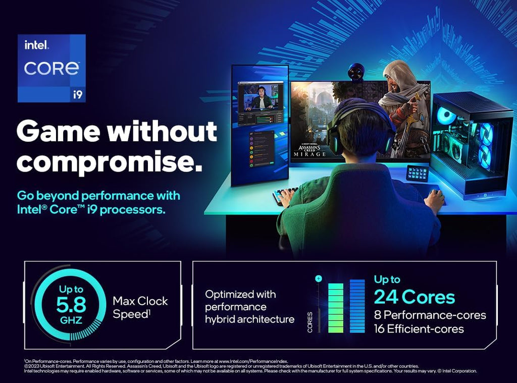 IntelÂ® Coreâ¢ i9 Desktop Processor 14900 24 Cores (8 P-cores and 16 E-cores) up to 5.8 GHz
