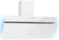 Klarstein Alina 3.0 90 Afzuigkap - 90 cm keukenafzuigkap, 600 m³/h afzuigvermogen, A++ energie-efficiëntie, led-kookplaatverlichting, touch-bedieningspaneel, wifi-bediening, zwart, afvoerlucht en(wit/90 cm)