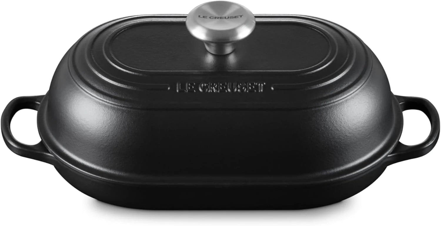Le Creuset Geëmailleerde gietijzeren handtekening ovale broodoven, 11.5", zoethout