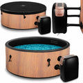 COIL Tuinspa, outdoor, winterbestendig, spa, outdoor spa, opblaasbaar, 6 personen, houtlook, robuust DWF-materiaal, snel opblazen, wellness hydromassage