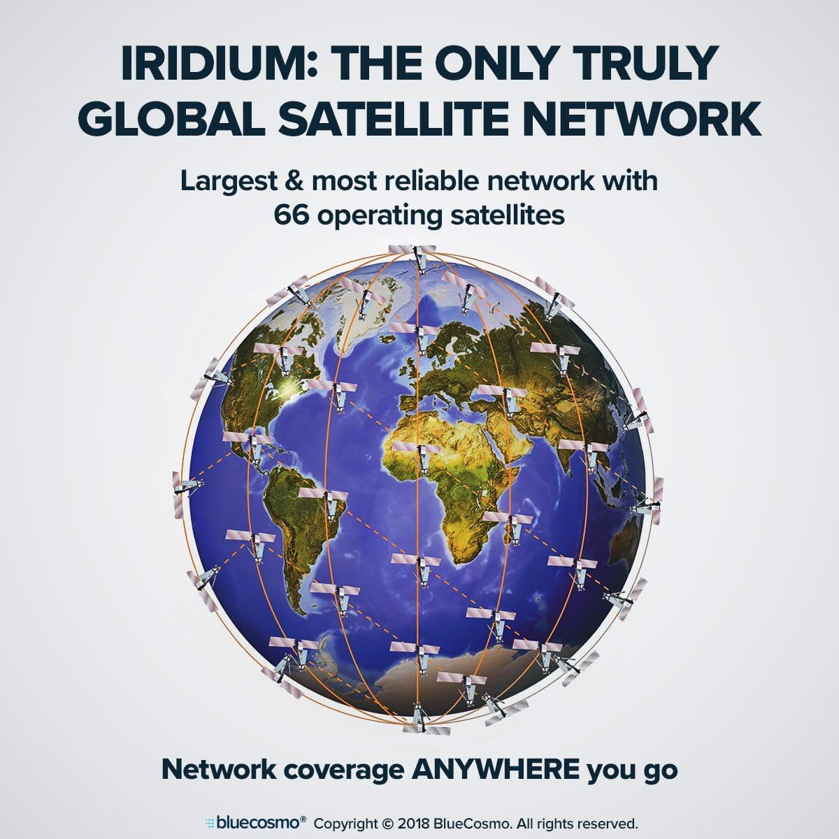 BlueCosmo Iridium GO! Satellite Phone Wi-Fi Hotspot for Voice, Messaging & Data with Prepaid BlueCosmo SIM