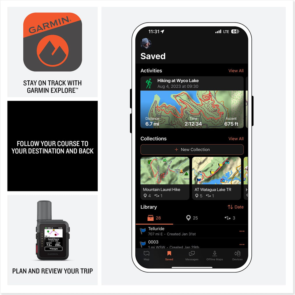 Garmin inReach Mini 3 Plus Satellite Communicator Interactive SOS Bundle