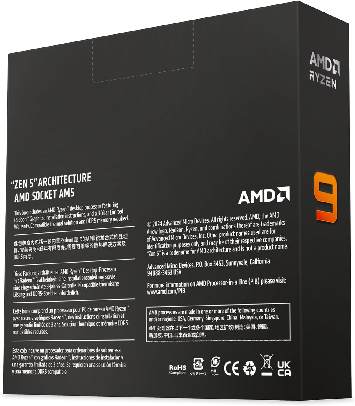 AMD Ryzenâ¢ 9 9950X 16-Core, 32-Thread Unlocked Desktop Processor