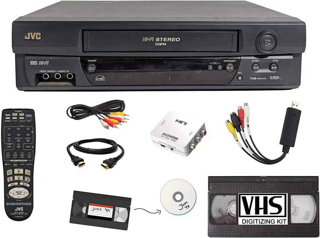 JVC 4 Head Vcr+ VCR with Remote (Renewed)