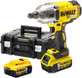 DEWALT DCF899P2 DCF899P2 Accu-slagmoersleutel, 18 V, 5,0 Ah, draaimoment max. 950 Nm, 1/2 inch buitenvierkant naam, geïntegreerde LED-lamp, incl. 2 x accu's, snellader en TSTAK Box-II