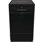 Gorenje GECS5C 60 WPA Cuisinière électrique avec plaque de cuisson vitrocéramique / 50 cm / 70 l/GentleClose/Chauffage rapide/AirFry/ExtraSteam/Télescopiques/AquaClean/Blanc(zwart)