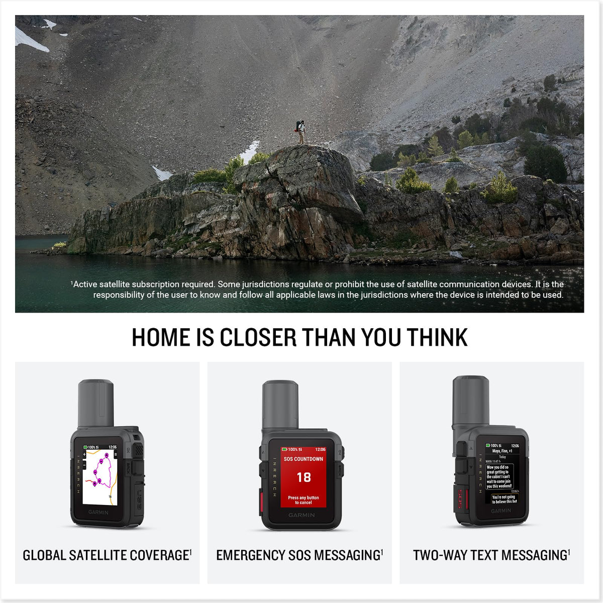 Garmin inReach Mini 3 Plus Satellite Communicator Interactive SOS Bundle
