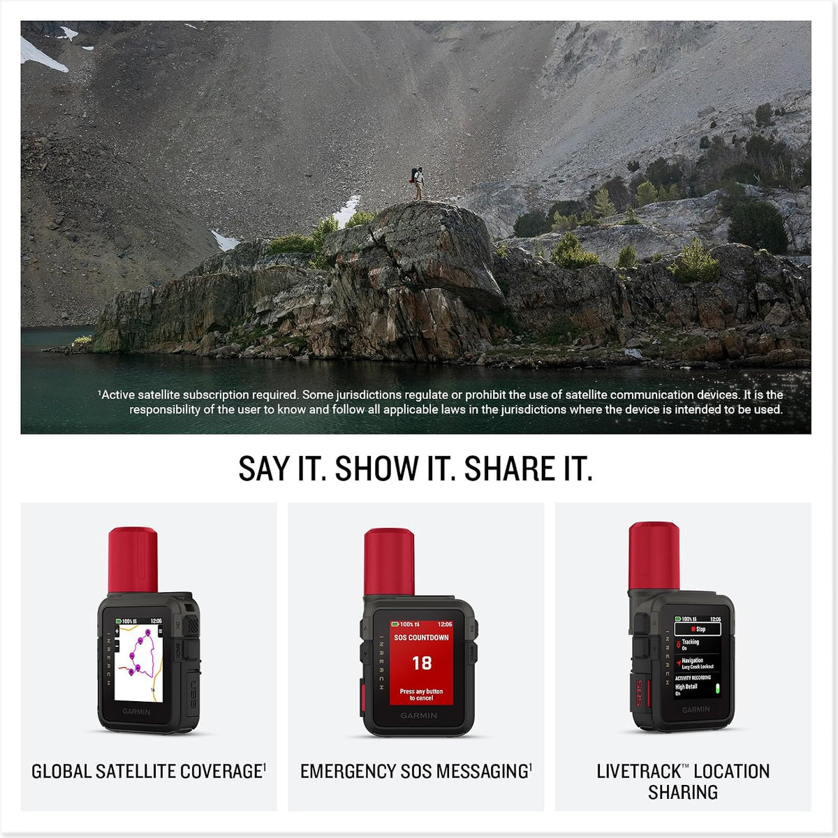 Garmin inReach Mini 3 Plus Satellite Communicator Interactive SOS Bundle
