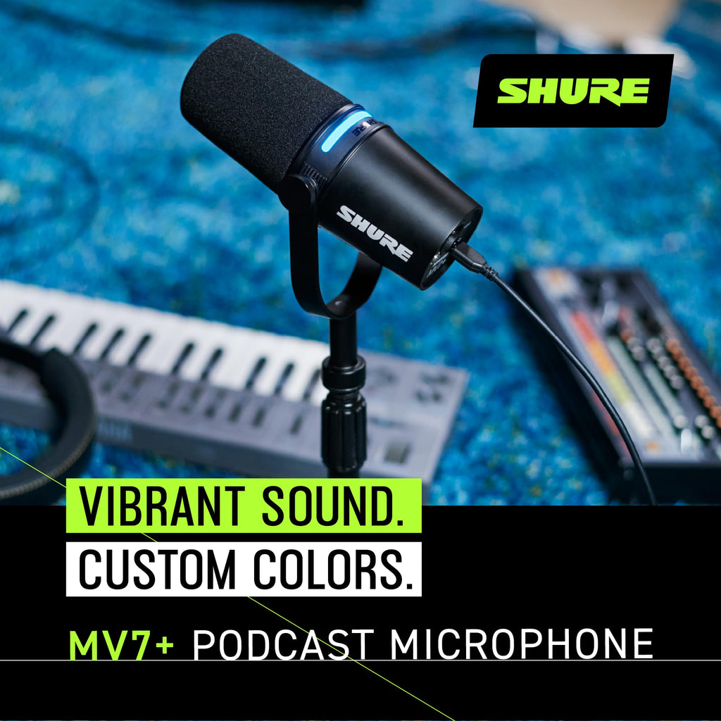 Shure MV7X XLR Dynamic Podcast & Recording Microphone - Black
