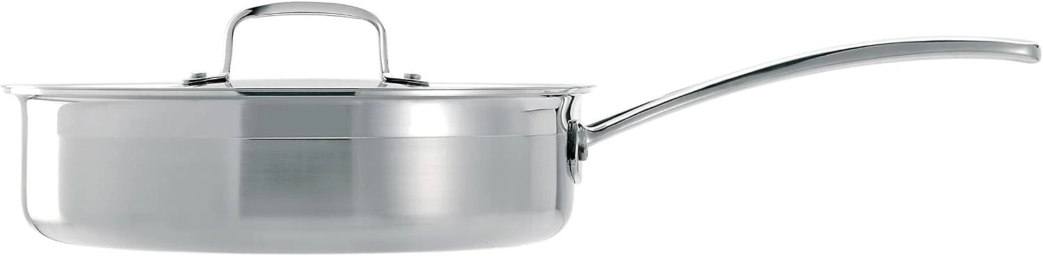 Le Creuset Roestvrijstalen sauteuse, 3-laags, 28 cm, 96100928000000(24 cm)