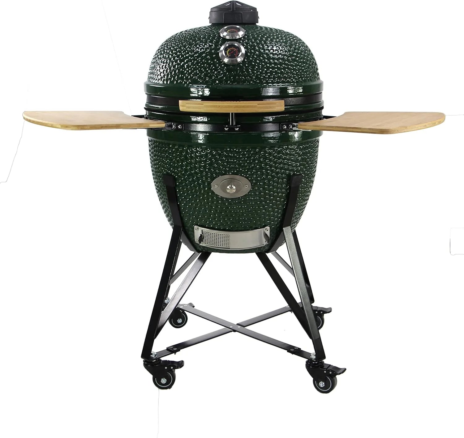 YNNI KAMADO TQ0C25GR XL 25" Grill, Groen met Chipfeeder, BBQ, Keramiek, Ei, Roker, TQ0C25GR