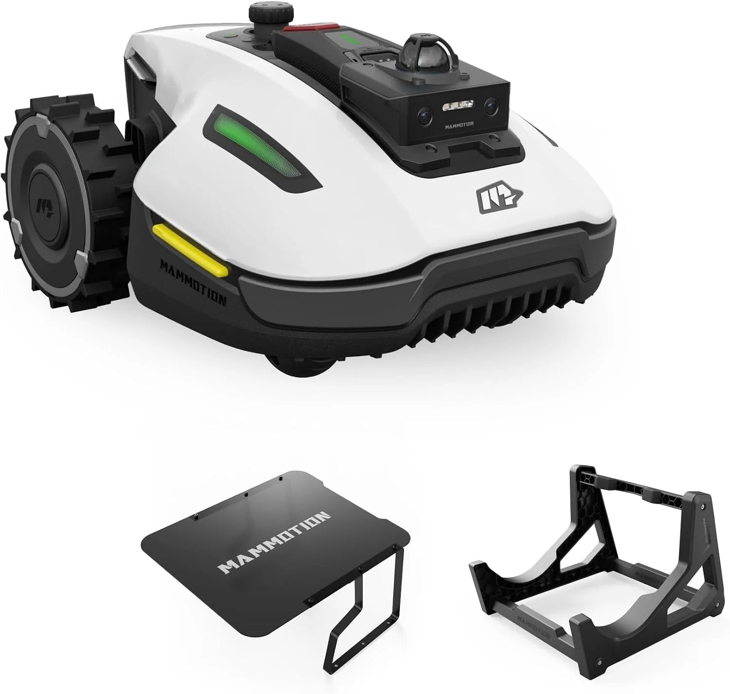 MAMMOTION YUKA Mini 2 800 LiDAR Robotmaaier zonder begrenzingskabel, aanbevolen voor 800 m², 360° LiDAR + camera-avigatie met AI-bediening, detectie van 300+ obstakels, DropMow, maaihoogte 20-60 mm(wit)