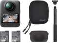 Osmo 360 Essentiële combo, 360-camera met 1-inch 360° beeldvorming, native 8K 360° video, 4K/120fps en 170° boost video, onzichtbare selfiestick kit 1,2 m, verlengde batterijduur met 2 batterijen