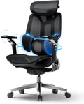 Hbada E3 Pro 2026 Editie Ergonomische Bureaustoel, Ergonomische Mesh Stoel met 3-Zone Zwevende lendensteun, 4D-Hoofdsteun, 720° Armleuningen(pikzwart)