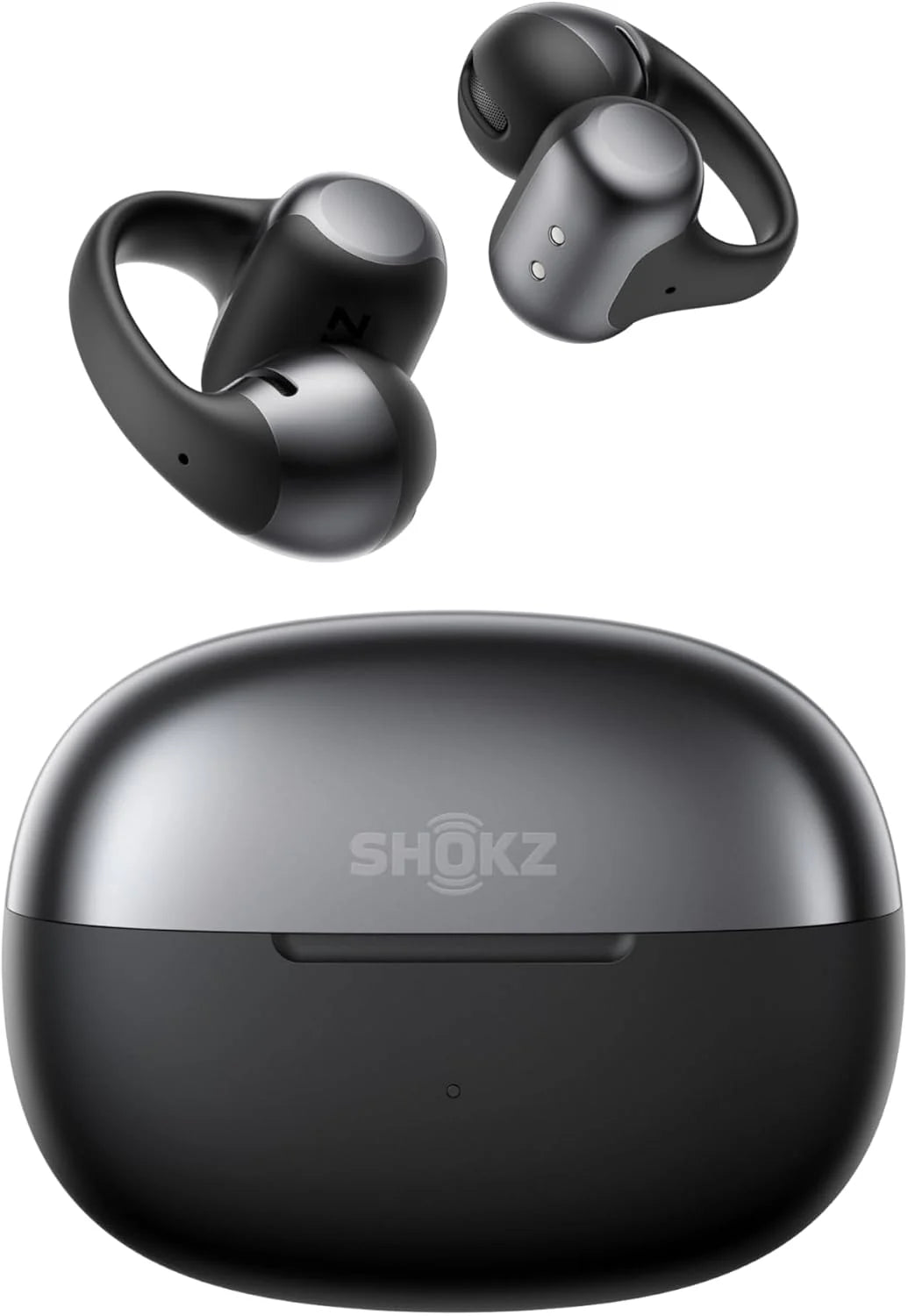 SHOKZ OpenDots ONE Open Ear Oordopjes, Dolby Audio 6,5g Clip-On Koptelefoon Bluetooth 5.4, Snel Opladen 40 uur Speeltijd,Draadloze Koptelefoon met Microfoon, IP54, inclusief Schoonmaakdoekje, Roze(Zwart)