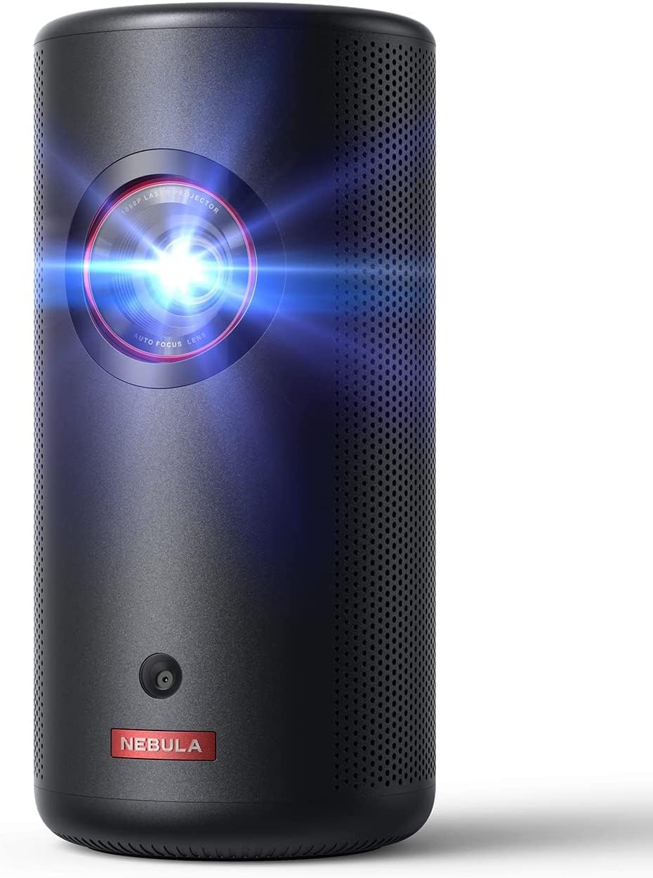 Nebula Anker Capsule 3 Laser 1080p, Smart, Wi-Fi, miniprojector, zwart, draagbare projector, Dolby Digital, laserprojector, autofocus, 120-inch beeld, ingebouwde batterij, 2,5 uur speeltijd