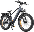 ENGWE E26 Elektrische Fiets voor Dames en Heren | 26 inch × 4.0 Dikke Band | 48V 16Ah Bereik tot 140KM | 7 Snelheden | Dubbele Vering | MTB E-bike(Melkweg Grijs/Berg)