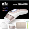 Braun Skin I·Expert PL7387 Epilator met lichtpuls, voor dames, alternatief voor laserhaar, gratis app, inclusief tas, Venus scheerapparaat, lichtpuls bruin, 4 opzetstukken voor gezicht en lichaam