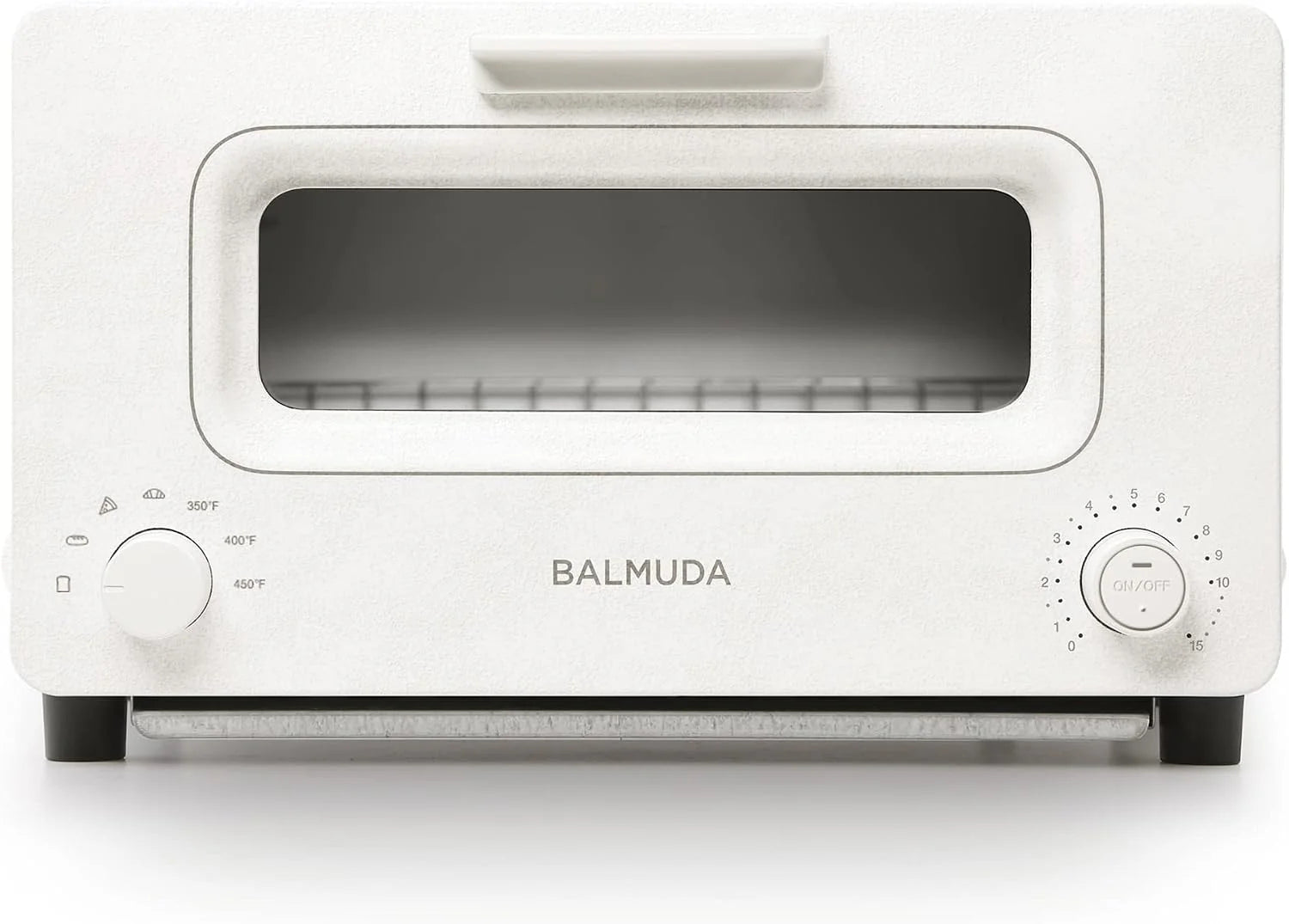 BALMUDA The Toaster | EU VERSIE - 220v  Type C-stekker | Stoomoven Toaster | 5 Kookmodi - Sandwichbrood, Ambachtelijk Brood, Pizza, Gebak, Oven | Compact Ontwerp | Bakplaat | Wit(wit)