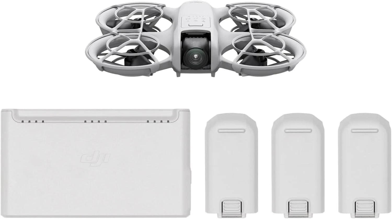DJI Neo Three-Battery Combo, Mini drone met 4K UHD-camera voor volwassenen, een zelf-vliegende drone van 135 g die u volgt, opstijgen vanaf uw palm, onderwerp volgen (geen controller)