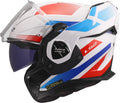 LS2 FF901 Advant X systeemhelm Nova glans wit blauw rood(XXXL (65)